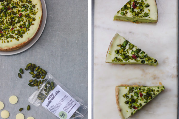 pistáciový cheesecake