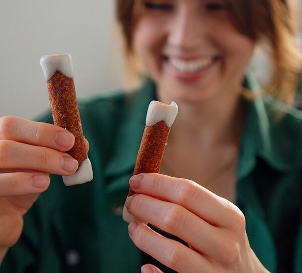 jablečné trubičky s jogurtem