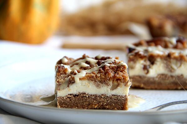 Recept na cheesecake řezy s pekanovými ořechy