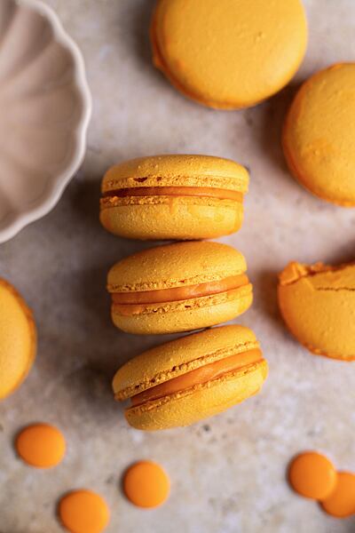 pomerančové makronky