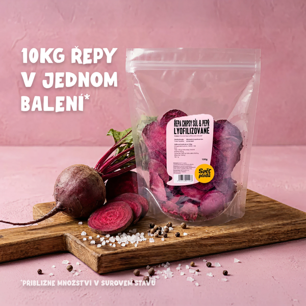 Řepa chipsy sůl & pepř lyofilizované