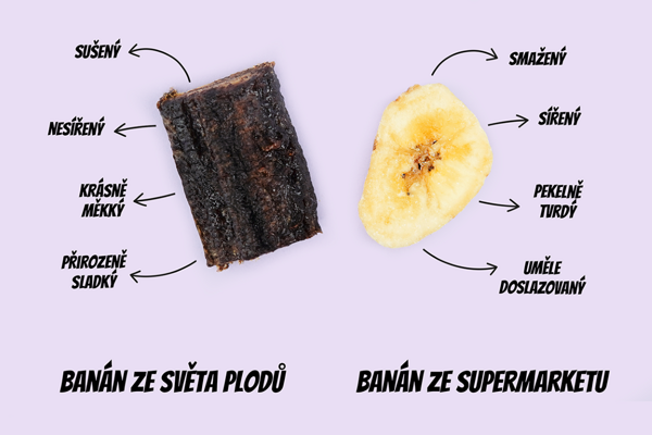 srovnání sušených banánů