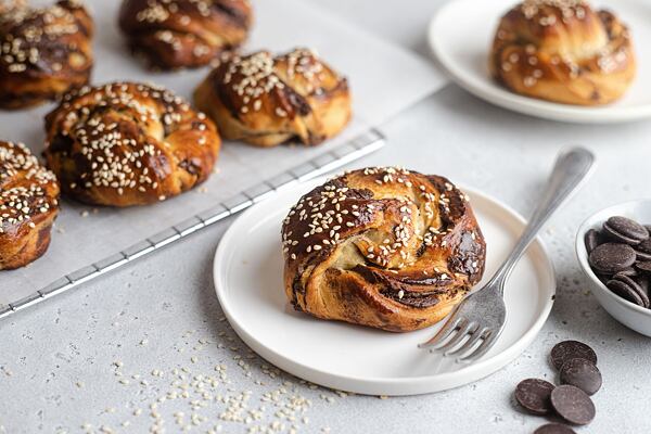 čokoládové motance s tahini pastou