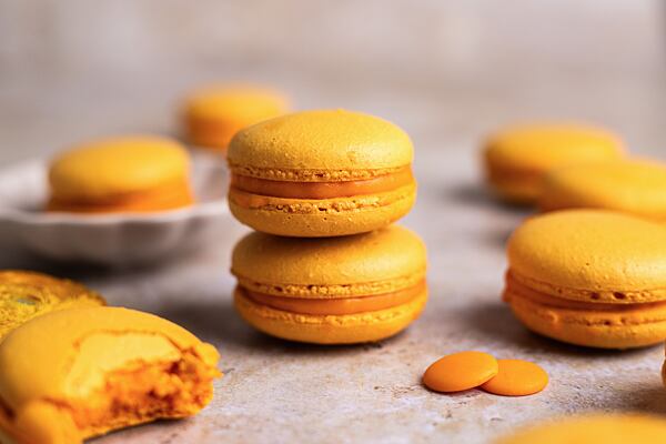 pomerančové makronky